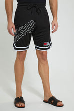 تنزيل الصورة على معرض الصور، Redtag-Black-Sports-Shorts-Active-Shorts-Men&#39;s-
