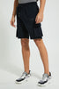 Redtag-Black-Cargo-Pocket-Shorts-Active-Shorts-Men's-