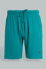 Redtag-Teal/Maroon-2-Pack-Pyjama-Shorts-Pyjama-Bottoms-Men's-