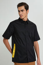 تنزيل الصورة على معرض الصور، Redtag-Black-Short-Sleeves-Printed-Shirt-Casual-Shirts-Men&#39;s-
