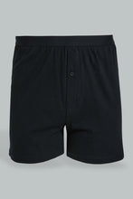 تنزيل الصورة على معرض الصور، Redtag-Black-2-Pack-Loose-Knit-Boxer-Trunks-Men&#39;s-
