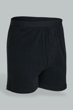 تنزيل الصورة على معرض الصور، Redtag-Black-2-Pack-Loose-Knit-Boxer-Trunks-Men&#39;s-
