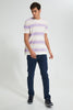 Redtag-Purple-Stripe-T-Shirt-Striped-Men's-