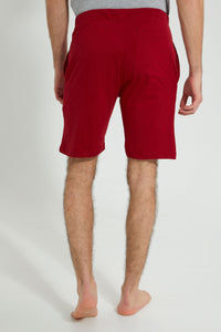 Redtag-Red-And-Grey-Pyjama-Shorts-(-2-Piece)-Colour:Grey,-Colour:Red,-Filter:Men's-Clothing,-Men-Pyjama-Bottoms,-New-In,-New-In-Men,-Non-Sale,-S22B,-Section:Men-Men's-