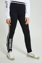 Load image into Gallery viewer, Redtag-Black-With-Rib-Waistband-Legging-Leggings-Senior-Girls-9 to 14 Years
