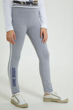 Load image into Gallery viewer, Redtag-Grey-Melange-With-Rib-Waistband-Legging-Leggings-Senior-Girls-9 to 14 Years
