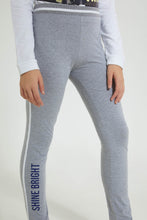 Load image into Gallery viewer, Redtag-Grey-Melange-With-Rib-Waistband-Legging-Leggings-Senior-Girls-9 to 14 Years
