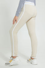 Load image into Gallery viewer, Redtag-Oatmeal-Melange-With-Rib-Waistband-Legging-Leggings-Senior-Girls-9 to 14 Years
