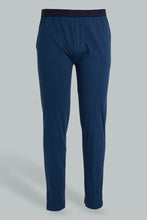 تنزيل الصورة على معرض الصور، Redtag-Navy-Pyjama-Bottom-With-Elastic-Waist-Band-Pyjama-Bottoms-Men&#39;s-
