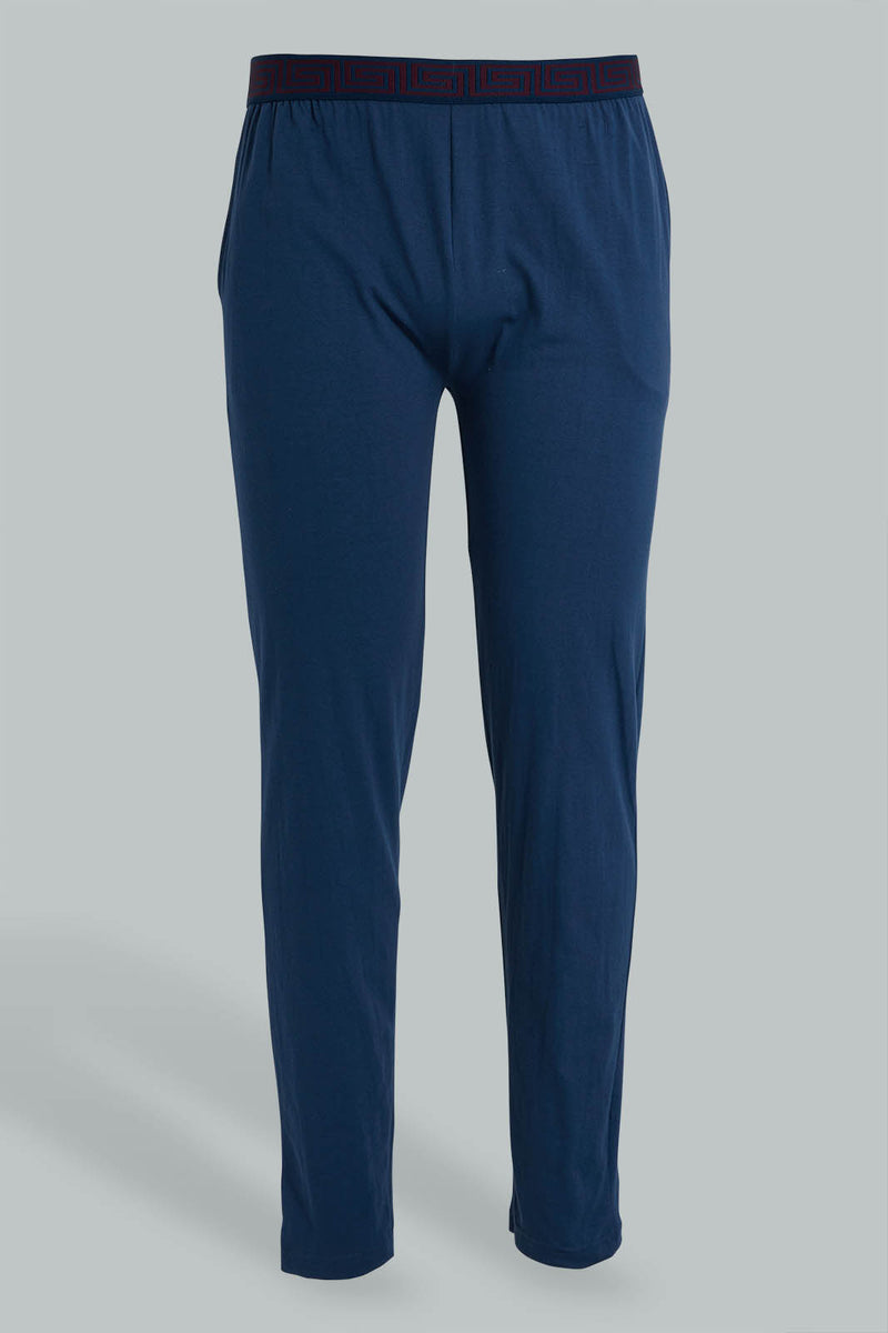Redtag-Navy-Pyjama-Bottom-With-Elastic-Waist-Band-Pyjama-Bottoms-Men's-