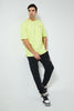 Redtag-Yellow-T-Shirt-With-Logo-Graphic-Prints-Men's-