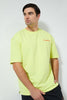 Redtag-Yellow-T-Shirt-With-Logo-Graphic-Prints-Men's-