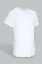 Load image into Gallery viewer, Redtag-White-Jacquard-Fabric-T-Shirt-Plain-Men&#39;s-
