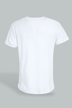 Load image into Gallery viewer, Redtag-White-Jacquard-Fabric-T-Shirt-Plain-Men&#39;s-
