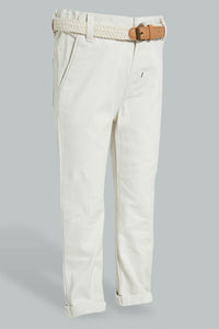 Redtag-Beige-Breaded-Belt-Chino-Pant-Chinos-Infant-Boys-3 to 24 Months
