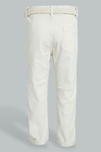 تنزيل الصورة على معرض الصور، Redtag-Beige-Breaded-Belt-Chino-Pant-Chinos-Infant-Boys-3 to 24 Months
