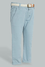 تنزيل الصورة على معرض الصور، Redtag-Blue-Breaded-Belt-Chino-Pant-Chinos-Infant-Boys-3 to 24 Months
