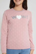 تنزيل الصورة على معرض الصور، Redtag-Pink-Jacquard-SweaT-Shirt-Sweatshirts-Senior-Girls-9 to 14 Years
