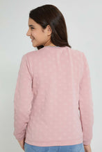 تنزيل الصورة على معرض الصور، Redtag-Pink-Jacquard-SweaT-Shirt-Sweatshirts-Senior-Girls-9 to 14 Years
