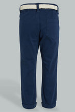 تنزيل الصورة على معرض الصور، Redtag-Navy-Breaded-Belt-Chino-Pant-Chinos-Infant-Boys-3 to 24 Months
