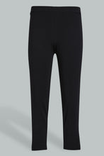 Load image into Gallery viewer, Redtag-Black/White-Capri-2-Packs-Leggings-Senior-Girls-9 to 14 Years
