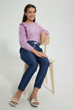 تنزيل الصورة على معرض الصور، Redtag-Purple-Chiffly-Ruffled-Sweatshirt-Sweatshirts-Senior-Girls-9 to 14 Years

