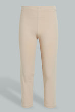 Load image into Gallery viewer, Redtag-Beige/Grey-Melange-Capri-2-Packs-Leggings-Senior-Girls-9 to 14 Years
