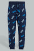 Redtag-Navy-Dude-Printed-Active-Pant-Joggers-Infant-Boys-3 to 24 Months