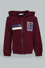 Redtag-Burgundy-Hoody-Zipper-Sweatshirt-Sweatshirts-Infant-Boys-3 to 24 Months