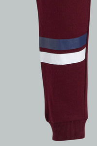 Redtag-Burgundy-Active-Track-Pant-Joggers-Infant-Boys-3 to 24 Months