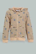 Load image into Gallery viewer, Redtag-Beige-Car-Printed-Hoody-Zipper-Sweatshirt-Sweatshirts-Infant-Boys-3 to 24 Months
