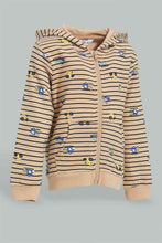 Load image into Gallery viewer, Redtag-Beige-Car-Printed-Hoody-Zipper-Sweatshirt-Sweatshirts-Infant-Boys-3 to 24 Months
