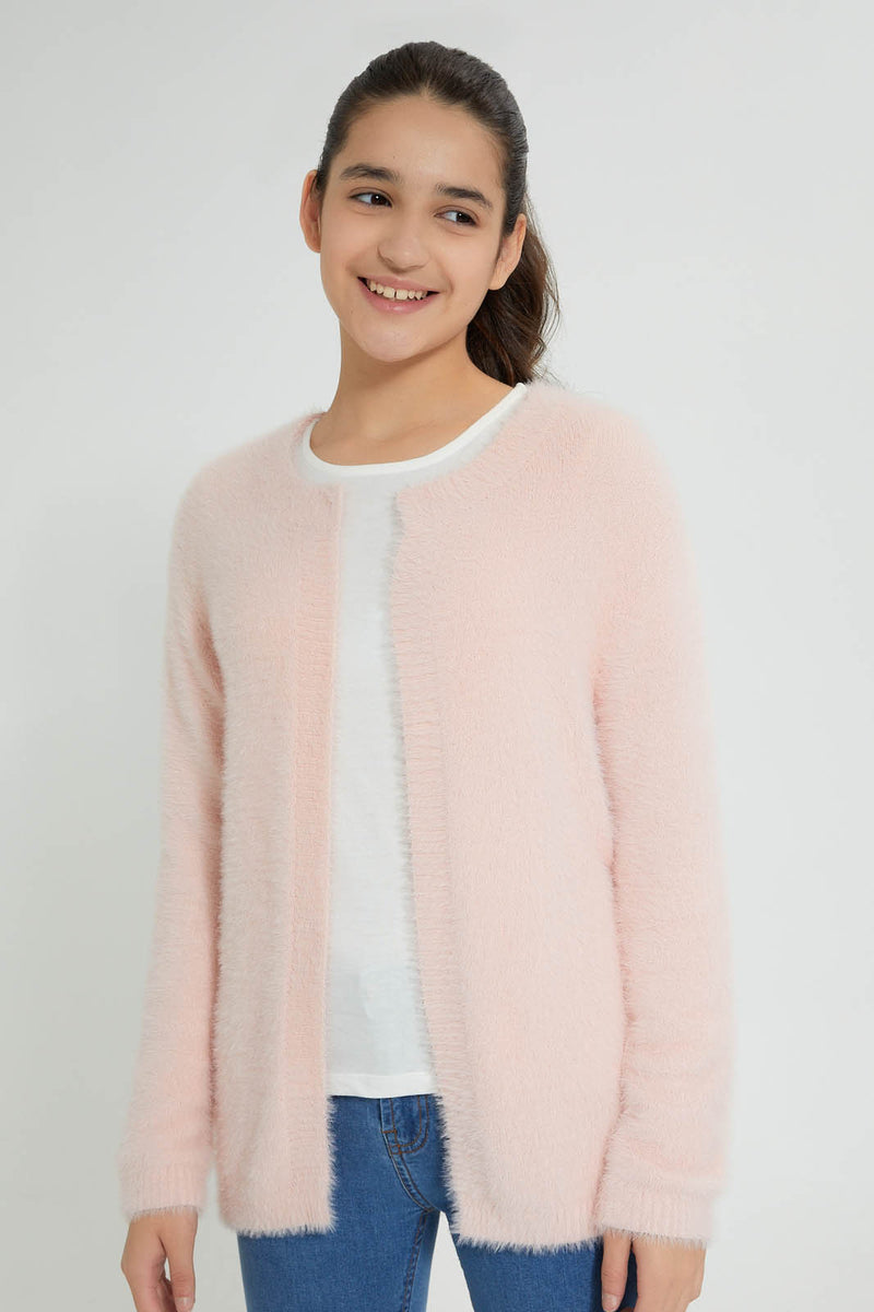 Redtag-Pink-Twofer-Cardigan-Cardigans-Senior-Girls-9 to 14 Years