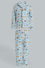 Load image into Gallery viewer, Blue Animal Print Pyjama Set (2 Piece)
