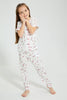 Redtag-White-Butterfly-Print-Woven-Nightsuit-Colour:White,-Filter:Girls-(2-to-8-Yrs),-Girls-Pyjama-Sets,-New-In,-New-In-GIR,-Non-Sale,-S22B,-Section:Kidswear-Girls-2 to 8 Years
