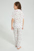 Redtag-White-Butterfly-Print-Woven-Nightsuit-Colour:White,-Filter:Girls-(2-to-8-Yrs),-Girls-Pyjama-Sets,-New-In,-New-In-GIR,-Non-Sale,-S22B,-Section:Kidswear-Girls-2 to 8 Years