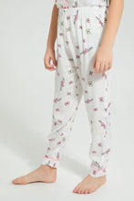 Load image into Gallery viewer, Redtag-White-Butterfly-Print-Woven-Nightsuit-Colour:White,-Filter:Girls-(2-to-8-Yrs),-Girls-Pyjama-Sets,-New-In,-New-In-GIR,-Non-Sale,-S22B,-Section:Kidswear-Girls-2 to 8 Years
