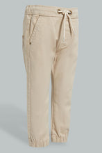 Load image into Gallery viewer, Redtag-Beige-Twill-Jogger-Chinos-Infant-Boys-3 to 24 Months
