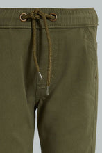 Load image into Gallery viewer, Redtag-Olive-Twill-Jogger-Trousers-Infant-Boys-3 to 24 Months
