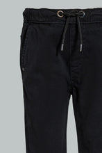 Load image into Gallery viewer, Redtag-Black-Twill-Jogger-Chinos-Infant-Boys-3 to 24 Months
