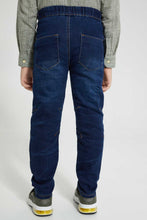 Load image into Gallery viewer, Redtag-Dark-Wash-Marble-Effect-Pull-On-Jean-Jeans-Pull-On-Boys-2 to 8 Years
