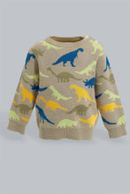 تنزيل الصورة على معرض الصور، Redtag-Grey-Dino-Printed-Pullover-Pullovers-Infant-Boys-3 to 24 Months
