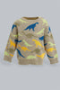 Redtag-Grey-Dino-Printed-Pullover-Pullovers-Infant-Boys-3 to 24 Months