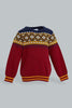 Redtag-Red-Jacquard-Design-Pullover-Pullovers-Infant-Boys-3 to 24 Months