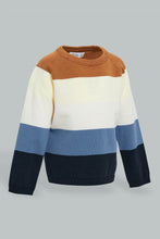 Load image into Gallery viewer, Redtag-Color-Block-Striped-Pullover-Pullovers-Infant-Boys-3 to 24 Months
