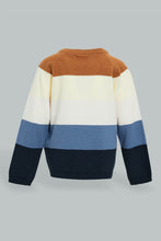 Load image into Gallery viewer, Redtag-Color-Block-Striped-Pullover-Pullovers-Infant-Boys-3 to 24 Months
