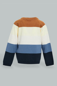 Redtag-Color-Block-Striped-Pullover-Pullovers-Infant-Boys-3 to 24 Months