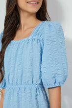 تنزيل الصورة على معرض الصور، Redtag-Lt-Blue-Crinkle-Layered-Dress-Dresses-Senior-Girls-9 to 14 Years
