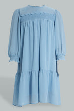 Load image into Gallery viewer, Redtag-Lt-Blue-Chiffon-L/S-Dress-Dresses-Senior-Girls-9 to 14 Years
