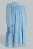 Redtag-Lt-Blue-Chiffon-L/S-Dress-Dresses-Senior-Girls-9 to 14 Years